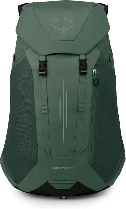 Hikelite LT 30L Hiking Backpack - Lightweight Travel Daypack with Rain Cover for Men and Women, Cascade Blue