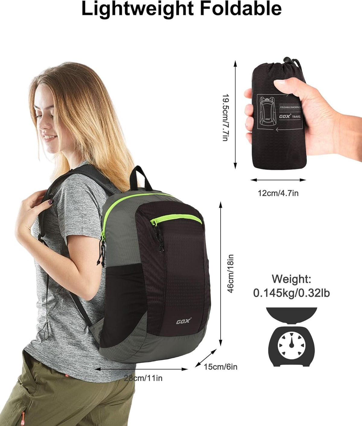 Foldable 20l Backpack For Travel Lightweight Hiking Packable Daypack for Men Travel Camping Outdoor Bag Women (Jasper)