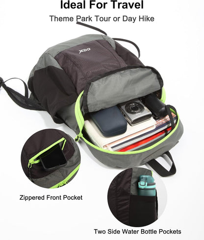 Foldable 20l Backpack For Travel Lightweight Hiking Packable Daypack for Men Travel Camping Outdoor Bag Women (Jasper)
