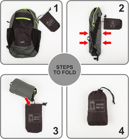 Foldable 20l Backpack For Travel Lightweight Hiking Packable Daypack for Men Travel Camping Outdoor Bag Women (Jasper)