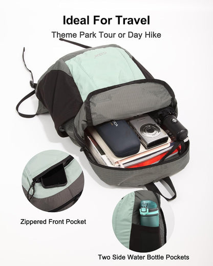 Foldable 20l Backpack For Travel Lightweight Hiking Packable Daypack for Men Travel Camping Outdoor Bag Women (Jasper)