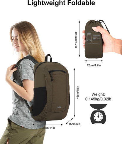 Foldable 20l Backpack For Travel Lightweight Hiking Packable Daypack for Men Travel Camping Outdoor Bag Women (Jasper)