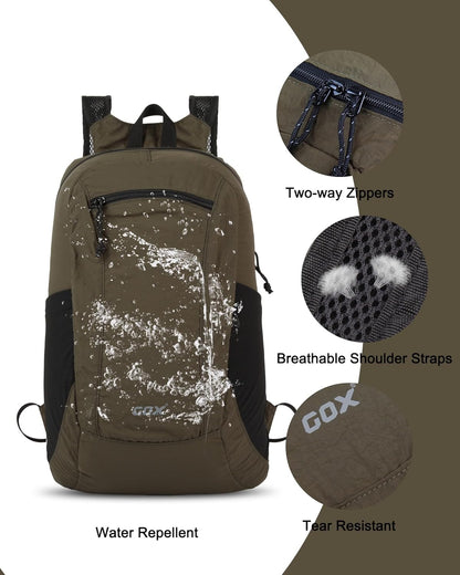 Foldable 20l Backpack For Travel Lightweight Hiking Packable Daypack for Men Travel Camping Outdoor Bag Women (Jasper)