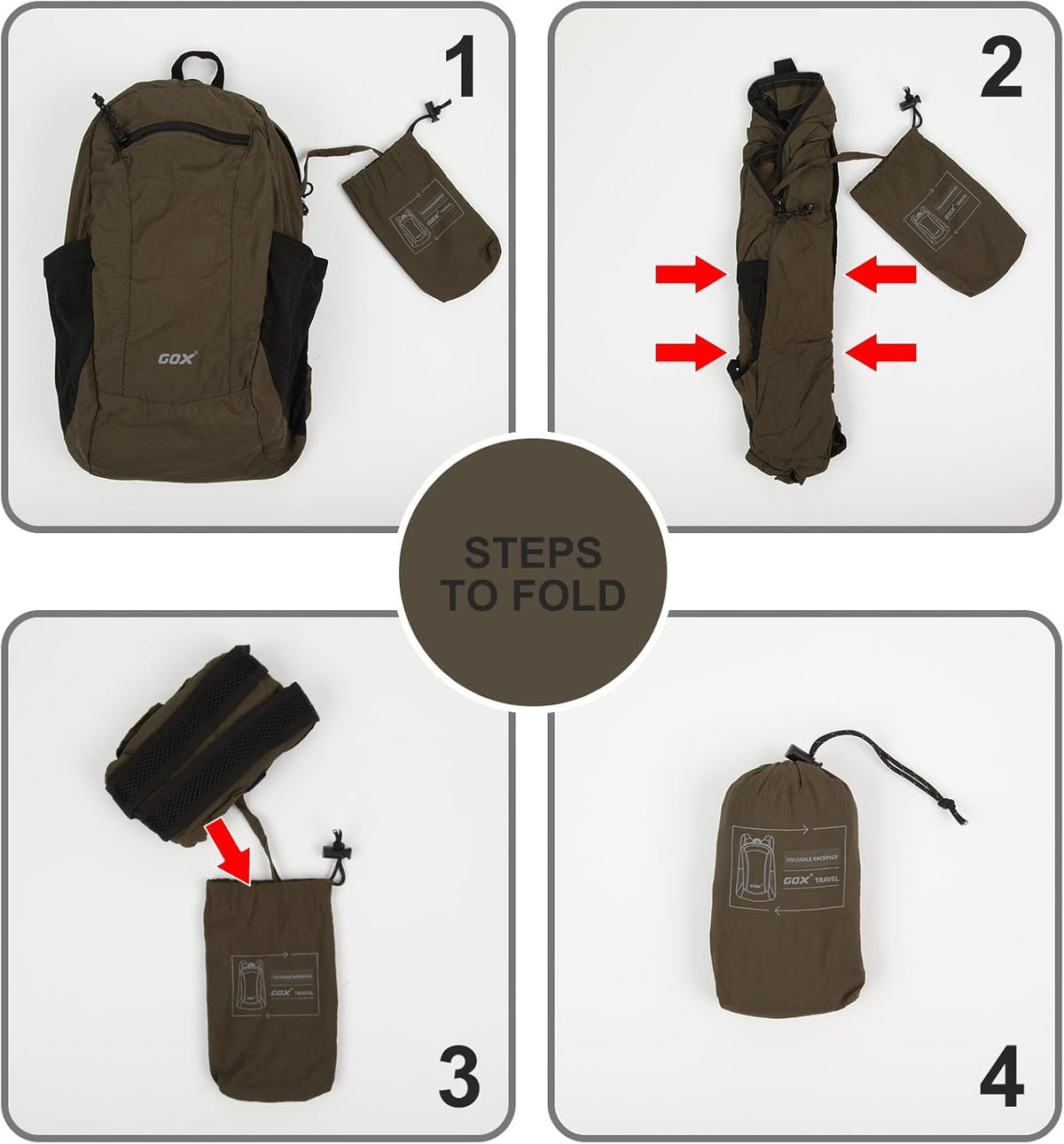 Foldable 20l Backpack For Travel Lightweight Hiking Packable Daypack for Men Travel Camping Outdoor Bag Women (Jasper)