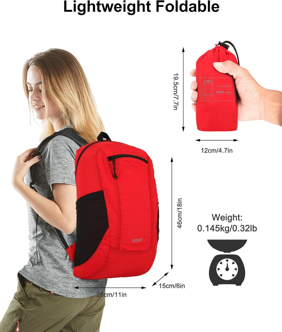 Foldable 20l Backpack For Travel Lightweight Hiking Packable Daypack for Men Travel Camping Outdoor Bag Women (Jasper)