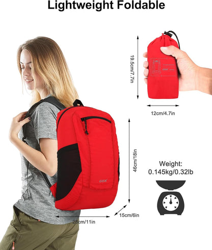 Foldable 20l Backpack For Travel Lightweight Hiking Packable Daypack for Men Travel Camping Outdoor Bag Women (Jasper)