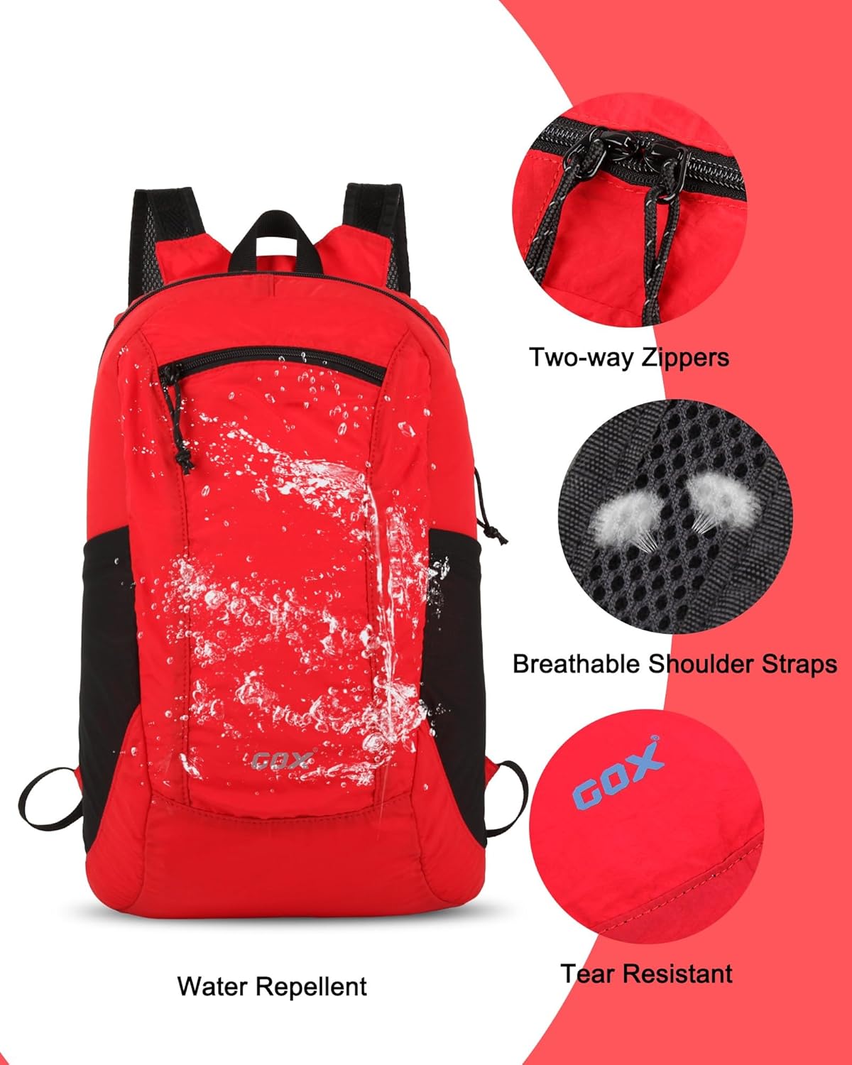 Foldable 20l Backpack For Travel Lightweight Hiking Packable Daypack for Men Travel Camping Outdoor Bag Women (Jasper)