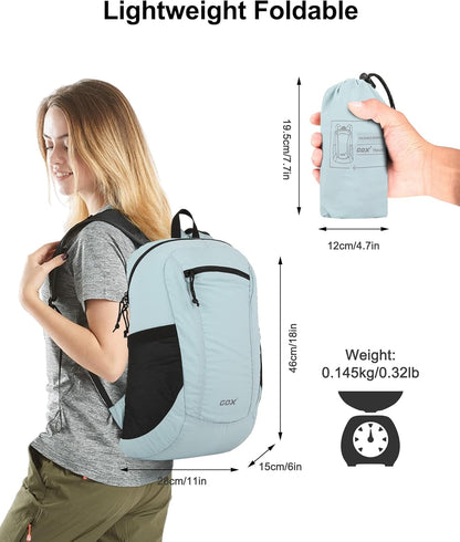 Foldable 20l Backpack For Travel Lightweight Hiking Packable Daypack for Men Travel Camping Outdoor Bag Women (Jasper)
