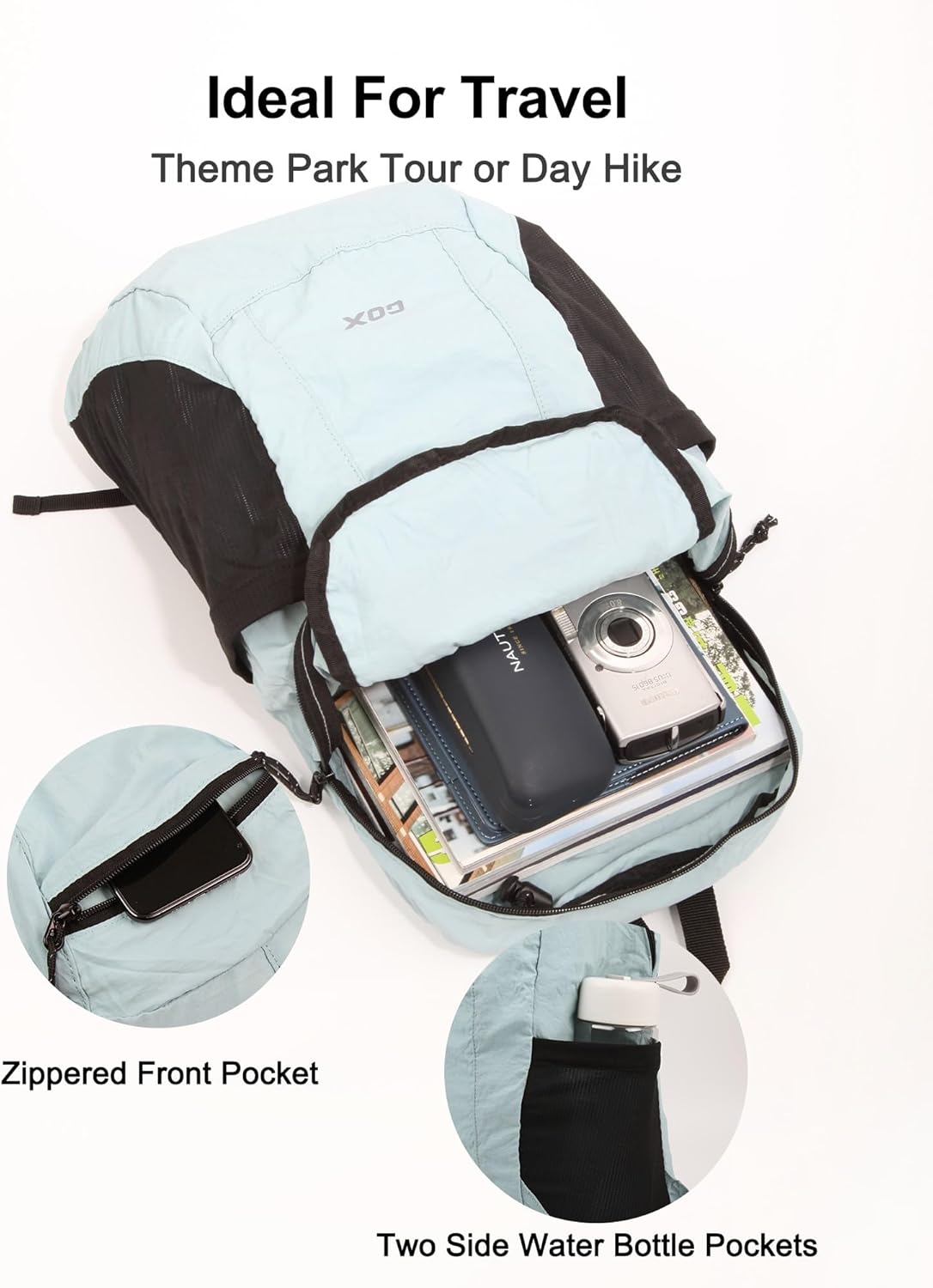 Foldable 20l Backpack For Travel Lightweight Hiking Packable Daypack for Men Travel Camping Outdoor Bag Women (Jasper)