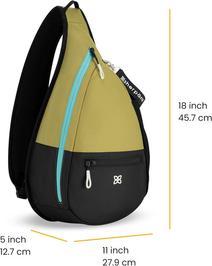 Esprit, Sling Backpack, 10L Travel Bag, Right-Handed Shoulder Sling Purse, Crossbody Backpack, Travel Gifts, RFID Protection (Chromatic)