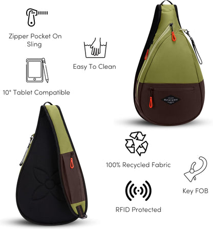 Esprit, Sling Backpack, 10L Travel Bag, Right-Handed Shoulder Sling Purse, Crossbody Backpack, Travel Gifts, RFID Protection (Chromatic)
