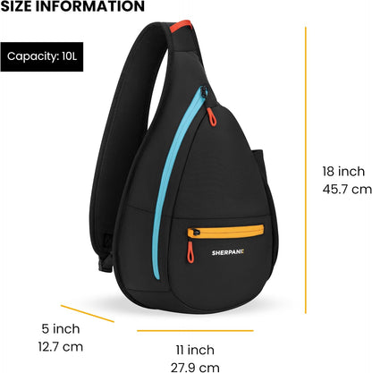 Esprit, Sling Backpack, 10L Travel Bag, Right-Handed Shoulder Sling Purse, Crossbody Backpack, Travel Gifts, RFID Protection (Chromatic)