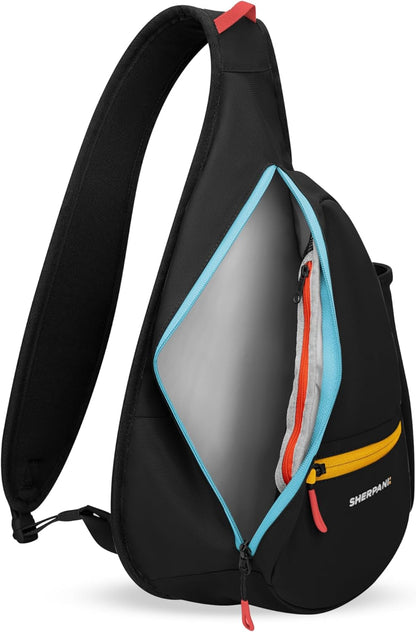 Esprit, Sling Backpack, 10L Travel Bag, Right-Handed Shoulder Sling Purse, Crossbody Backpack, Travel Gifts, RFID Protection (Chromatic)