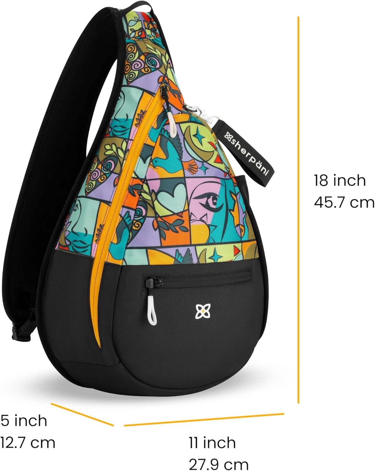 Esprit, Sling Backpack, 10L Travel Bag, Right-Handed Shoulder Sling Purse, Crossbody Backpack, Travel Gifts, RFID Protection (Chromatic)
