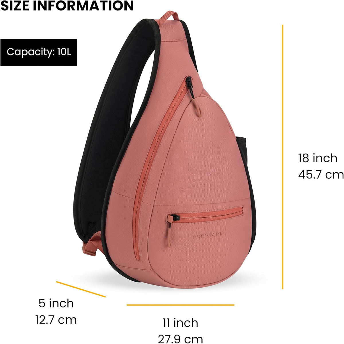 Esprit, Sling Backpack, 10L Travel Bag, Right-Handed Shoulder Sling Purse, Crossbody Backpack, Travel Gifts, RFID Protection (Chromatic)