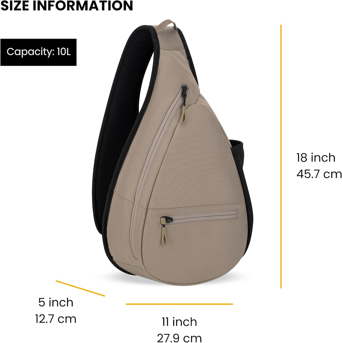Esprit, Sling Backpack, 10L Travel Bag, Right-Handed Shoulder Sling Purse, Crossbody Backpack, Travel Gifts, RFID Protection (Chromatic)