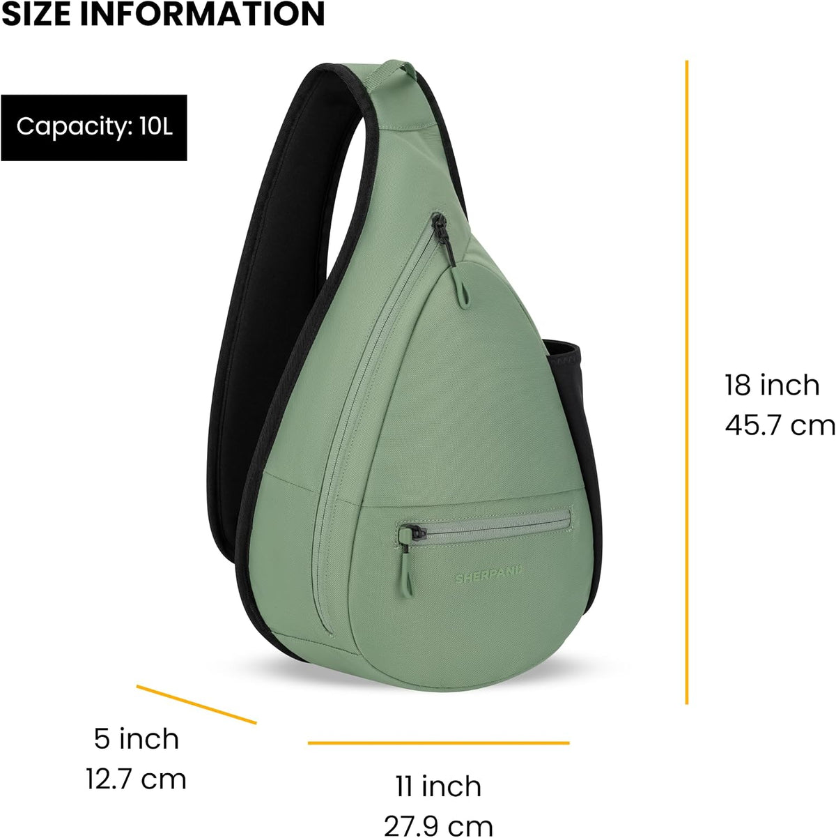 Esprit, Sling Backpack, 10L Travel Bag, Right-Handed Shoulder Sling Purse, Crossbody Backpack, Travel Gifts, RFID Protection (Chromatic)