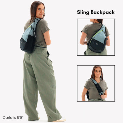 Esprit, Sling Backpack, 10L Travel Bag, Right-Handed Shoulder Sling Purse, Crossbody Backpack, Travel Gifts, RFID Protection (Chromatic)