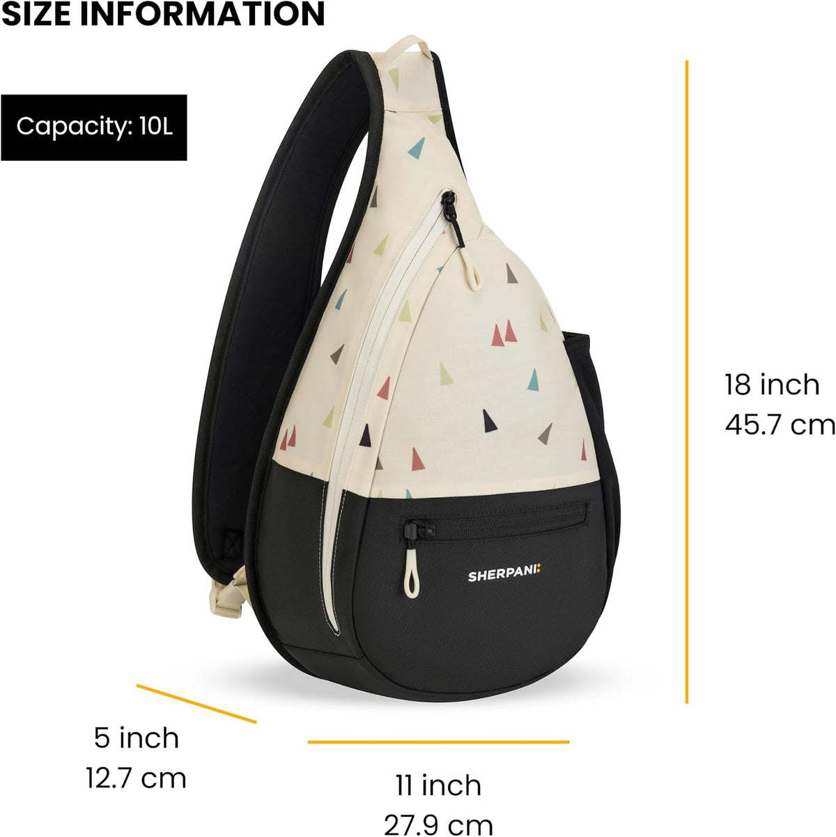 Esprit, Sling Backpack, 10L Travel Bag, Right-Handed Shoulder Sling Purse, Crossbody Backpack, Travel Gifts, RFID Protection (Chromatic)