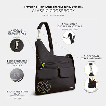 Anti-Theft Classic Crossbody Bag