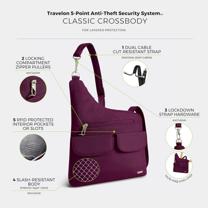 Anti-Theft Classic Crossbody Bag