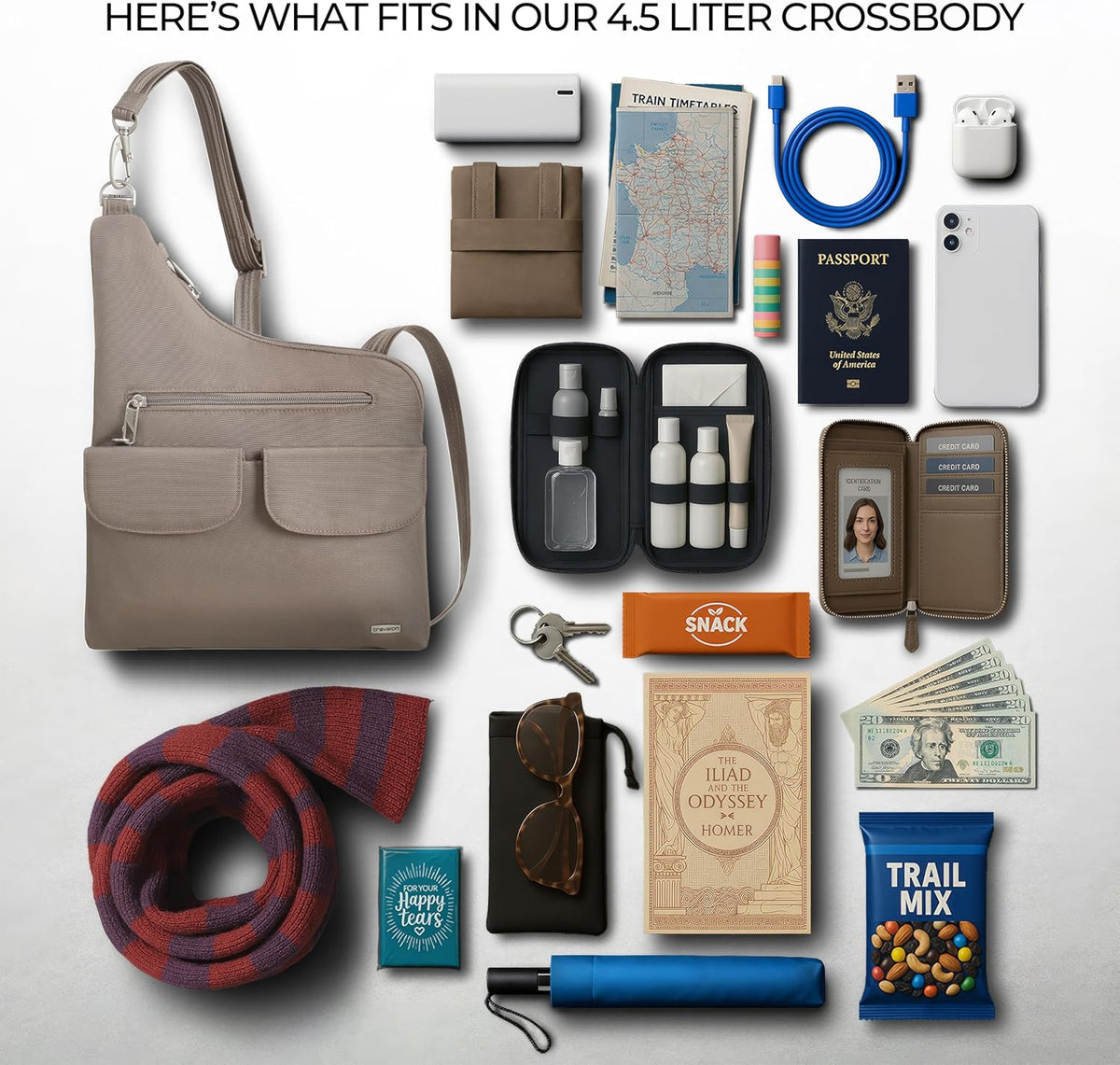 Anti-Theft Classic Crossbody Bag