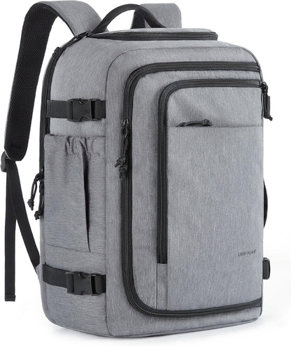 Travel Backpack, TSA Friendly Flight Approved Carry on Backpack Water-resistant Lightweight Business Large Weekender Bag Casual Daypack 17.3" Laptop Backpack for Men Women, Pink