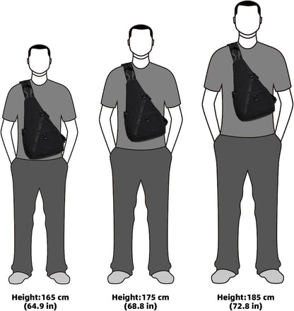 Crossbody Sling Backpack Nylon Cross Body Bag Travel Hiking Shoulder Bags Daypack Rucksack Unisex (Olive Green)