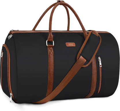 Convertible Garment Duffle Bags for Travel - Carry On Garment Bags With Toiletry Bag, Large Weekender Bags for Women Men 2 in 1 Hanging Suitcase Suit Travel Duffel Bags (2pcs Set, Green)