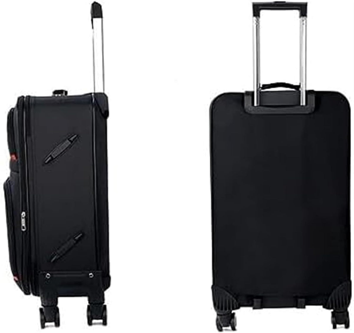 Carry-On Softside Luggage with Spinner Wheels,Expandable Softside Carry-On Suitcase Checked Luggage Luggage Carry On (Color : Black, Size : 22in)