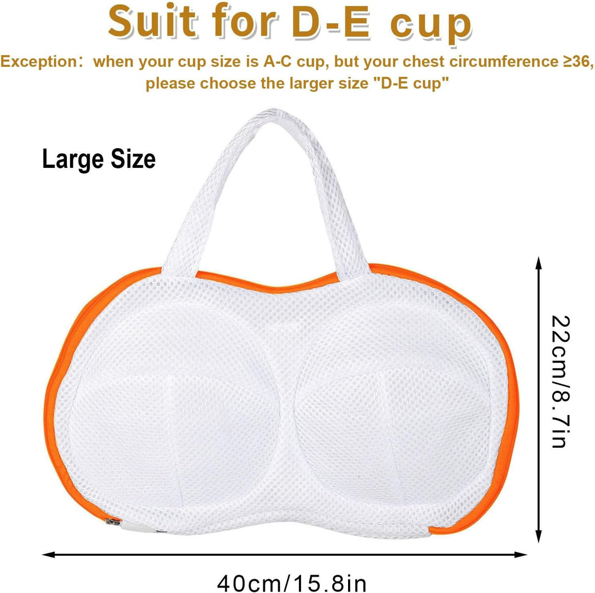 3Pcs Bra Wash Bags for Laundry Lingerie Brassiere Bag bra washing protector holder for Washing Machine Beige(A to C Cups)