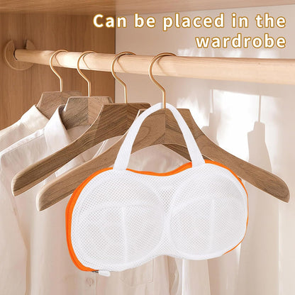 3Pcs Bra Wash Bags for Laundry Lingerie Brassiere Bag bra washing protector holder for Washing Machine Beige(A to C Cups)