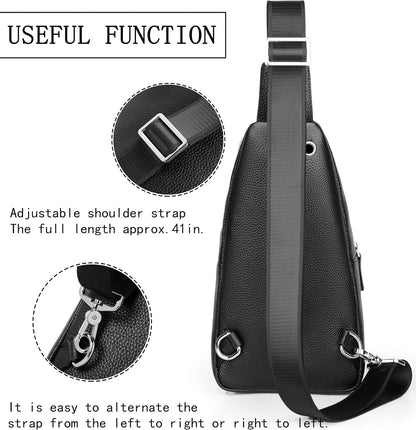 sling Backpack for Men Chest Bag Crossbody Shoulder Bags Travel Bag Purse for Men with Water Resistant