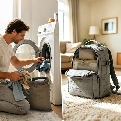 6 Pcs Packing Cubes for Travel Cubes & Packing Organizers, Travel Essentials Accessories Suitcase Organizer Set Gifts for Men Camping & Cruise with Durable Laundry Bag