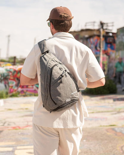 Large Sling Bag Crossbody Backpack Chest Pack for Men Women | 18L, Water resistant hiking daypack, 7 pockets for 13" Tablet, water bottle & umbrella pockets, Outdoor travel shoulder bag