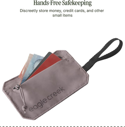 Undercover RFID Hidden Pocket – Travel Security Pouch with RFID Blocking – Lightweight, Wear Under Clothing – Zippered Passport & Card Holder – Adjustable Strap – Black