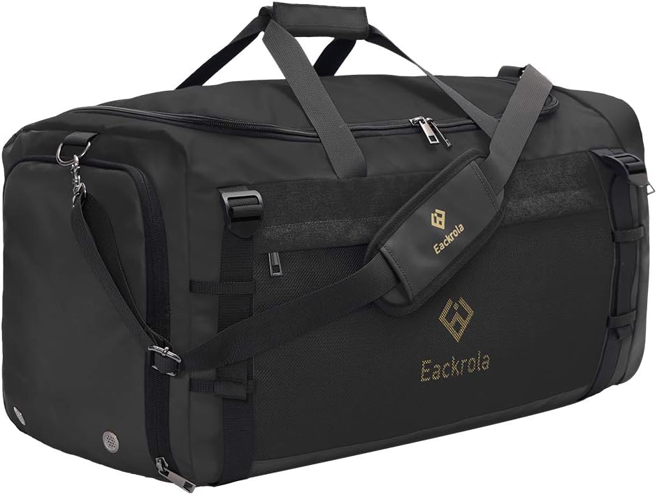 Large Sports Gym Bag, Travel Duffel bag with Wet Pocket & Shoes Compartment for men women, 65L, Lightweight