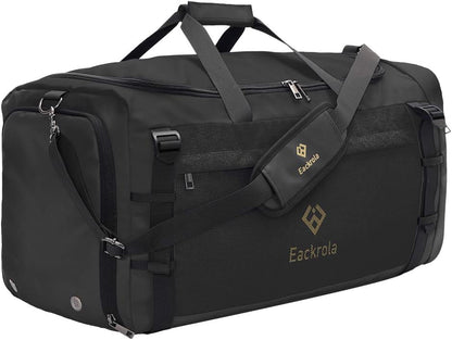 Large Sports Gym Bag, Travel Duffel bag with Wet Pocket & Shoes Compartment for men women, 65L, Lightweight