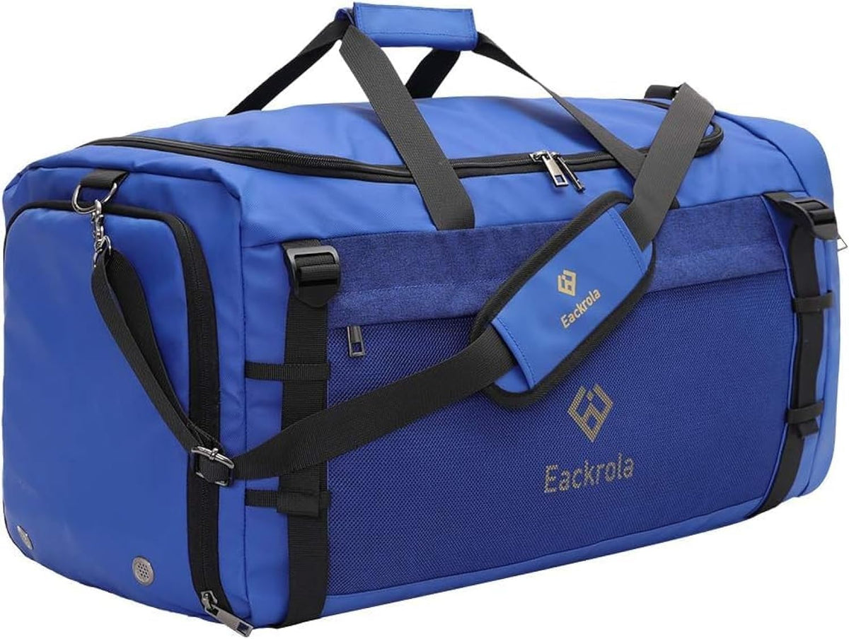 Large Sports Gym Bag, Travel Duffel bag with Wet Pocket & Shoes Compartment for men women, 65L, Lightweight