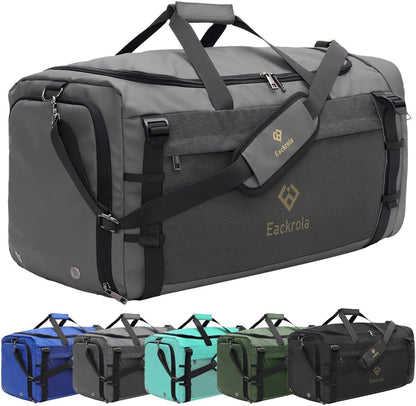 Large Sports Gym Bag, Travel Duffel bag with Wet Pocket & Shoes Compartment for men women, 65L, Lightweight
