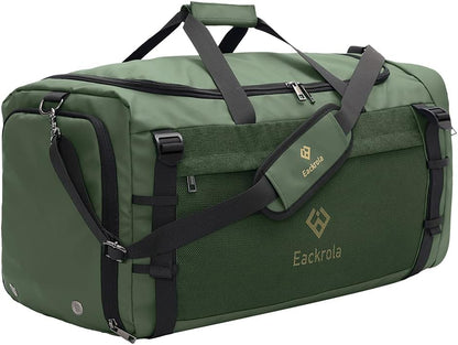 Large Sports Gym Bag, Travel Duffel bag with Wet Pocket & Shoes Compartment for men women, 65L, Lightweight