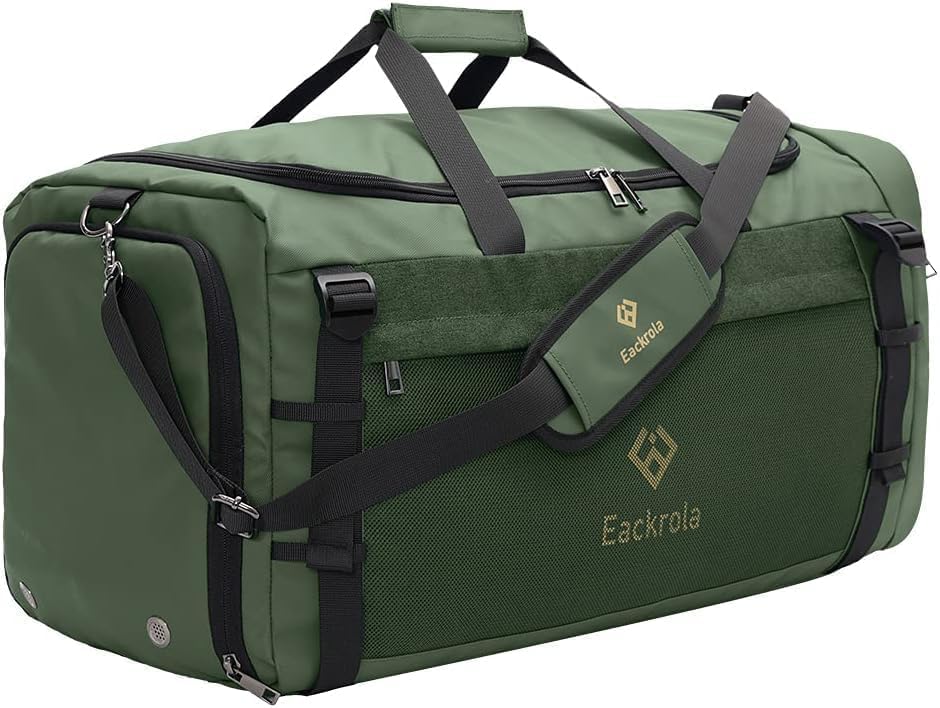 Large Sports Gym Bag, Travel Duffel bag with Wet Pocket & Shoes Compartment for men women, 65L, Lightweight