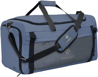 Large Sports Gym Bag, Travel Duffel bag with Wet Pocket & Shoes Compartment for men women, 65L, Lightweight