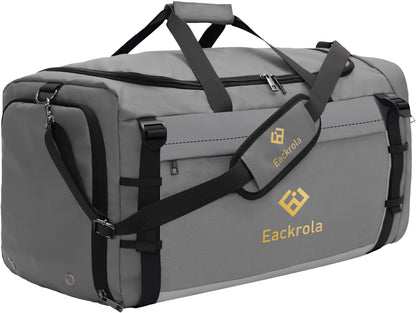 Large Sports Gym Bag, Travel Duffel bag with Wet Pocket & Shoes Compartment for men women, 65L, Lightweight