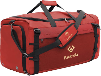 Large Sports Gym Bag, Travel Duffel bag with Wet Pocket & Shoes Compartment for men women, 65L, Lightweight