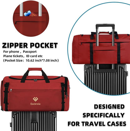 Large Sports Gym Bag, Travel Duffel bag with Wet Pocket & Shoes Compartment for men women, 65L, Lightweight