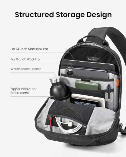 5L Compact Sling Backpack for Men Women, Lightweight Crossbody Shoulder Bag for 2026 11-inch iPad Air M4/M3, iPad Pro M5/M4, iPad A16, Nintendo Switch 2/Rog Xbox Ally X, EDC Daypack - XS Size