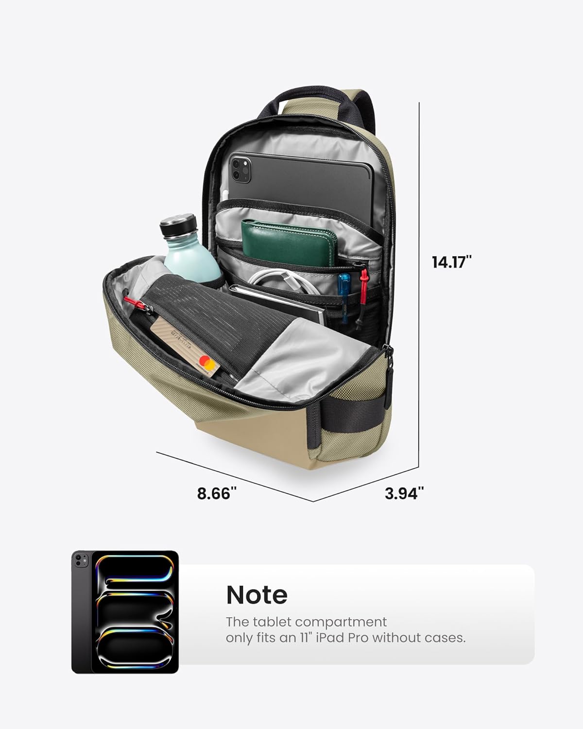 5L Compact Sling Backpack for Men Women, Lightweight Crossbody Shoulder Bag for 2026 11-inch iPad Air M4/M3, iPad Pro M5/M4, iPad A16, Nintendo Switch 2/Rog Xbox Ally X, EDC Daypack - XS Size