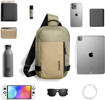 5L Compact Sling Backpack for Men Women, Lightweight Crossbody Shoulder Bag for 2026 11-inch iPad Air M4/M3, iPad Pro M5/M4, iPad A16, Nintendo Switch 2/Rog Xbox Ally X, EDC Daypack - XS Size