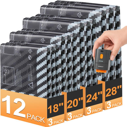 Vacuum Storage Bags for Travel with Rechargeable Pump, Carry on Size Compression Packing Cubes for Luggage and Suitcase, Space Saver Vacuum Seal Bags for Clothing and Clothes, 16 Combo, 4 Travel Sizes
